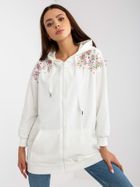 Bluza damska z kapturem, rozpinana, ecru, Rue Paris