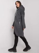 Bluza damska z kapturem, rozpinana, grafitowa, Relevance