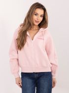 Bluza damska z kapturem, rozpinana, różowa, Sublevel