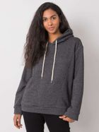 Bluza damska z kapturem, szara, Ex Moda