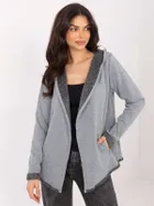 Bluza damska z kapturem, szara, Sublevel