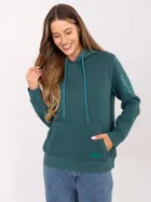Bluza damska z kapturem, zielona, Sublevel