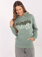 Bluza damska z kapturem, zielona, Sublevel