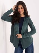 Bluza damska z kapturem, zielona, Sublevel