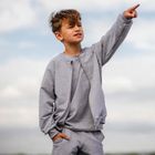 Bluza dziecięca, rozpinana, szara, Eevi