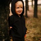 Bluza dziecięca z kapturem, rozpinana, czarna, Eevi