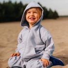 Bluza dziecięca z kapturem, rozpinana, szara, Eevi