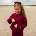 Bluza dziewczęca, rozpinana, bordowa, Eevi
