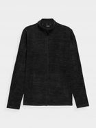 Bluza męska, rozpinana, polarowa, czarna, 4F