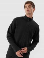 Bluza męska, rozpinana, polarowa, czarna, 4F