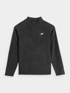 Bluza termoaktywna dziewczęca, polarowa, czarna, 4F