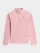 Bluza termoaktywna dziewczęca, polarowa, różowa, 4F