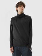 Bluza termoaktywna męska, komin, czarna, 4F