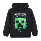 Bluza z kapturem chłopięca, czarna, Minecraft