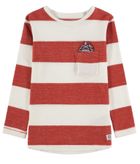 Bluzka chłopięca z długim rękawem, biało-czerwona, Tom Tailor