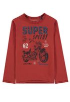 Bluzka chłopięca z długim rękawem, czerwona, Tom Tailor