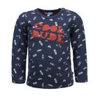 Bluzka chłopięca z długim rękawem, granatowa, Lief