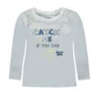 Bluzka chłopięca z długim rękawem, niebieska, Kanz