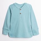 Bluzka chłopięca z długim rękawem, niebieska, Nicol