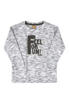 Bluzka chłopięca z długim rękawem, szara, Feel For Fun, Up Baby