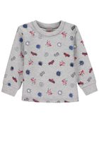 Bluzka chłopięca z długim rękawem, szara, Kanz