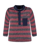 Bluzka chłopięca z długim rękawem, szaro-czerwona, Kanz