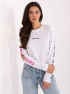 Bluzka damska z długim rękawem, biała, Sublevel