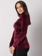 Bluzka damska z długim rękawem, bordowa, Lakerta