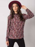 Bluzka damska z długim rękawem, brązowa, Fresh Made