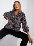 Bluzka damska z długim rękawem, czarna, Zuluna