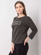 Bluzka damska z długim rękawem, khaki, Relevance