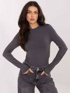 Bluzka damska z długim rękawem, szara, Sublevel