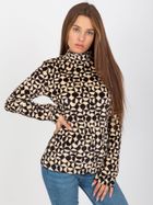 Bluzka damska z długim rękawem, welurowa, mix, Rue Paris