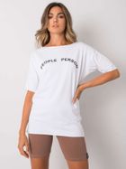 Bluzka damska z krótkim rękawem, biała, Ex Moda