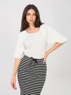 Bluzka damska z krótkim rękawem, biała, Sublevel