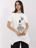 Bluzka damska z krótkim rękawem, ecru, Calimera