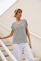 Bluzka damska z krótkim rękawem, mix, Moodo