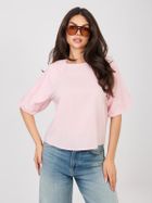 Bluzka damska z krótkim rękawem, różowa, Sublevel