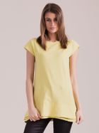 Bluzka damska z krótkim rękawem, żółta, Factory Price