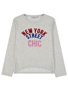 Bluzka dziewczęca z długim rękawem, beżowa, Tom Tailor