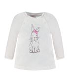 Bluzka dziewczęca z długim rękawem, biała, Kanz