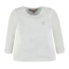 Bluzka dziewczęca z długim rękawem, biała, Kanz