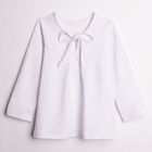 Bluzka dziewczęca z długim rękawem, biała, Nicol