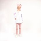 Bluzka dziewczęca z długim rękawem, biała, Nicol