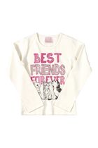 Bluzka dziewczęca z długim rękawem, biała, Quimby