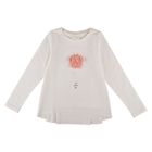 Bluzka dziewczęca z długim rękawem, biała, Tom Tailor