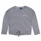 Bluzka dziewczęca z długim rękawem, biało-niebieska, Tom Tailor