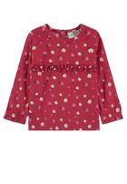 Bluzka dziewczęca z długim rękawem, czerwona, Tom Tailor