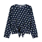 Bluzka dziewczęca z długim rękawem, granatowa, Tom Tailor