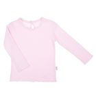 Bluzka dziewczęca z długim rękawem, jasnoróżowa, Nicol